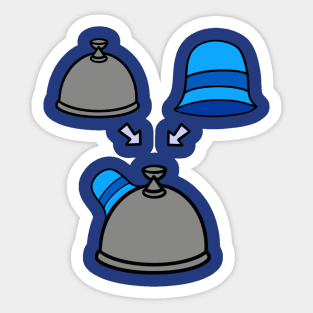 Cloche and cloche hat Sticker